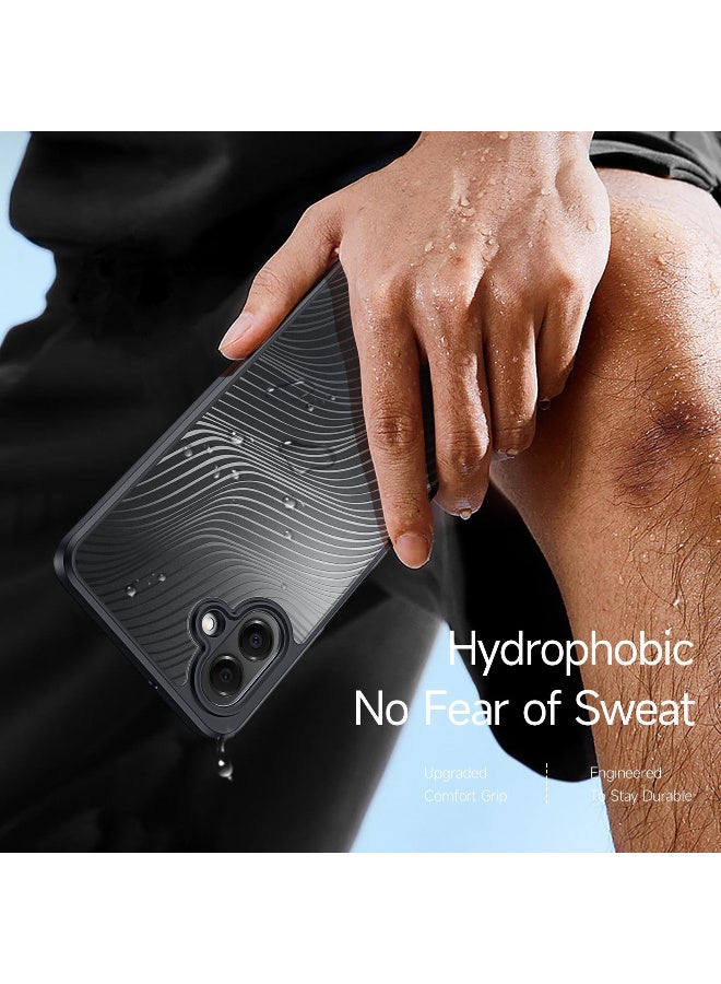 دوكس دوتشيز ايمو جراب لموبايل سامسونج جلاكسي ايه 07 4G جراب نحيف وشفاف مطفي مصنع من البولي يوريثين الحراري بولي كربونات البولي بروبلين سيليكون - اسود - Image 5