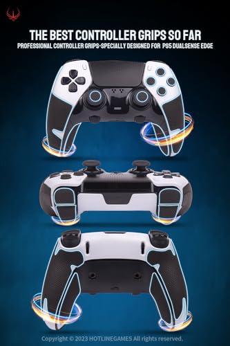 HOTLINE GAMES HOTLINEGAMES Controller Grips Compatible with PS5 Dualsense Edge, PlayStation 5 Controller Accessories, Skin Kit, Anti-Slip Grip Tape, Sweat-Absorbent, Easy to Apply (Handle Grips+Buttons+Triggers) - Image 2