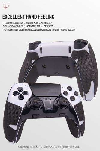 HOTLINE GAMES HOTLINEGAMES Controller Grips Compatible with PS5 Dualsense Edge, PlayStation 5 Controller Accessories, Skin Kit, Anti-Slip Grip Tape, Sweat-Absorbent, Easy to Apply (Handle Grips+Buttons+Triggers) - Image 4