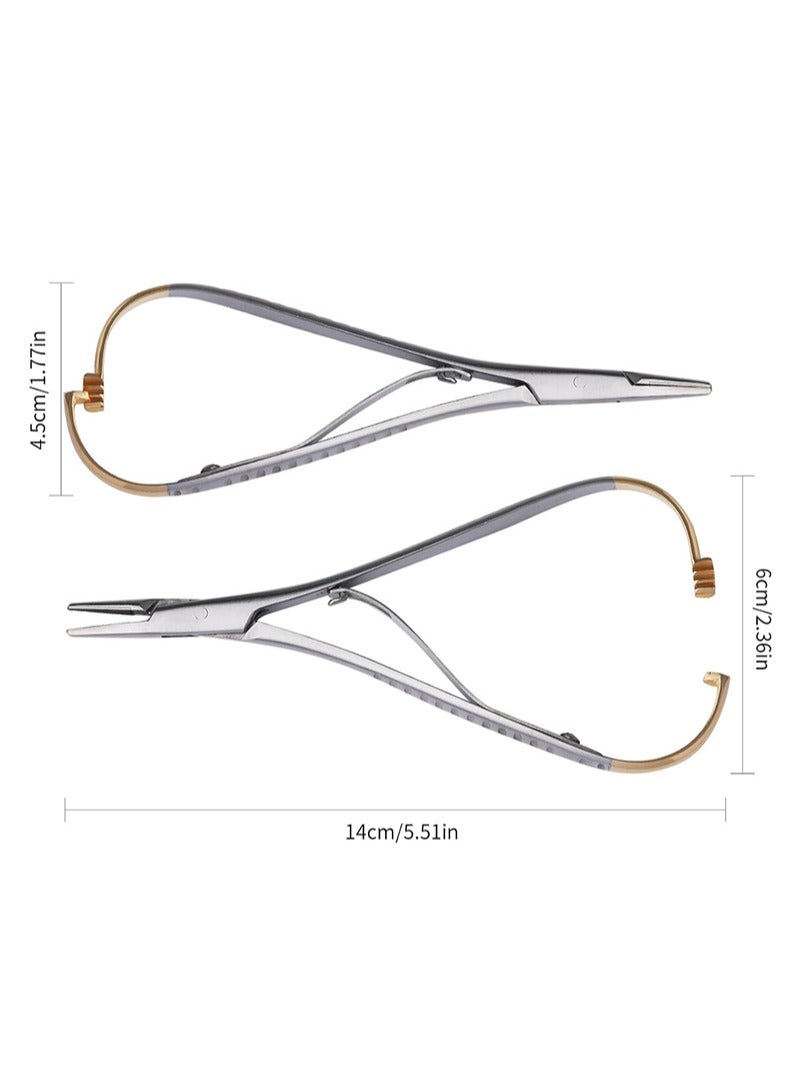 هالونهي كماشة وضع الرباط المرن بطول 14 سم، وحامل إبرة، وفاصل الرباط، وأدوات تقويم الأسنان المرنة - Image 5