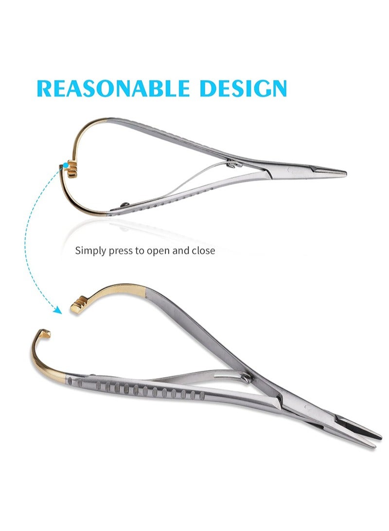 هالونهي كماشة وضع الرباط المرن بطول 14 سم، وحامل إبرة، وفاصل الرباط، وأدوات تقويم الأسنان المرنة - Image 2