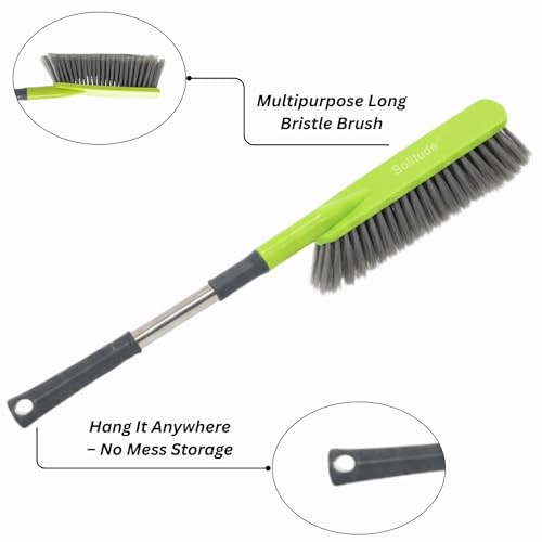 Solitude Multipurpose Long Handle Dust Cleaning Brush for Sofa, Carpet, Bathroom, Floor, Mats and Household Upholstery Cleaning - Image 2
