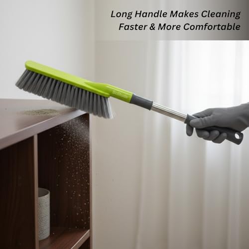 Solitude Multipurpose Long Handle Dust Cleaning Brush for Sofa, Carpet, Bathroom, Floor, Mats and Household Upholstery Cleaning - Image 4