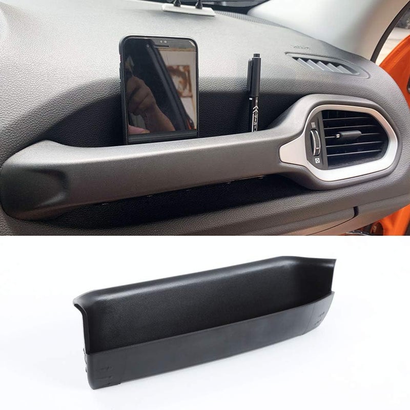 Savadicar GrabTray Passenger Grab handle Storage Organizer for 2015-2025 Jeep Renegade, Interior Storage Expansion Accessories, Black - Image 1