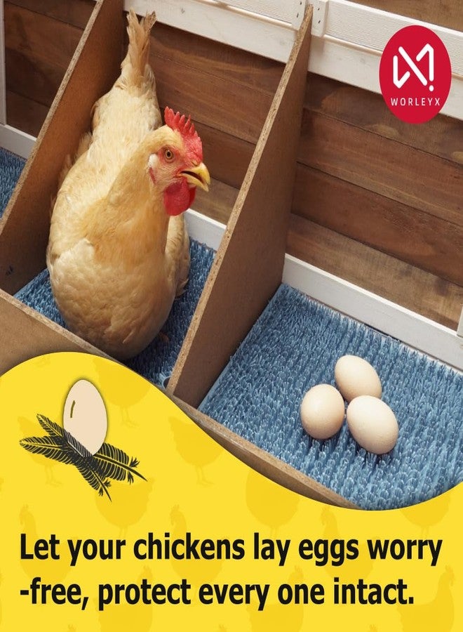 WORLEYX 4PCS Washable Chicken Nesting Pads for Laying Eggs, Silicone Nesting Pads for Chicken Coop, Chicken Nesting Box Pads, Chicken Coop Accessories - Image 2