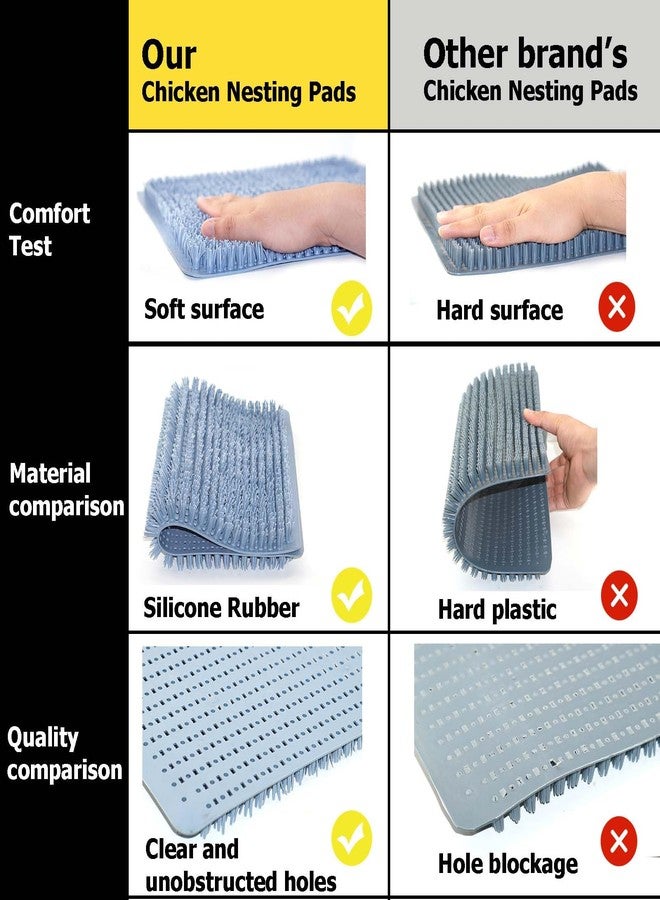 WORLEYX 4PCS Washable Chicken Nesting Pads for Laying Eggs, Silicone Nesting Pads for Chicken Coop, Chicken Nesting Box Pads, Chicken Coop Accessories - Image 3