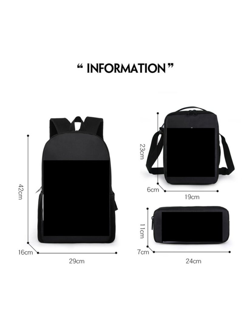 Generic - Cartoon anime backpack for primary and secondary school students, large capacity casual lightweight backpack, cartoon shoulder bag, pencil case, pencil case, and pencil case - Image 1