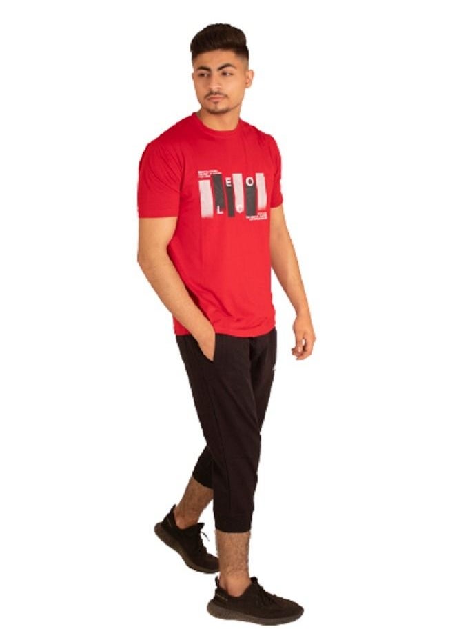 lecoo Cotton summer men's thong pajamas - suitable for going out, clubbing and home - consisting of a T-shirt and short pants 3/4 length - the pants have side pockets and a back pocke  - Image 2