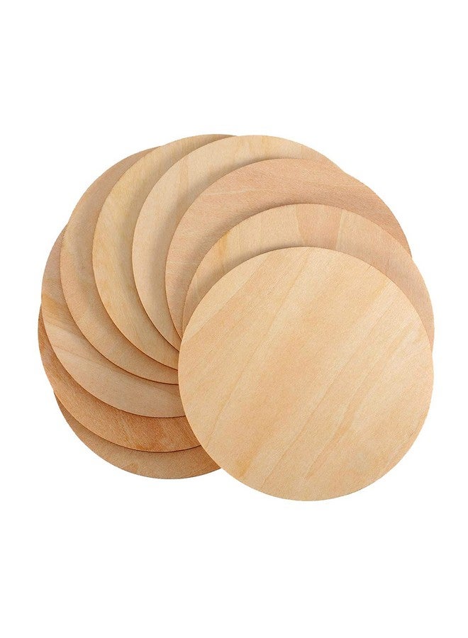 PD Craftozone 12 Pcs 3" Inch Wooden Circles, Unfinished Round Wood Slices Natural Wooden Cutouts for Door Hanger, Painting, Wedding, Home Decoration DIY Wood Craft Supplies (12) - Image 1