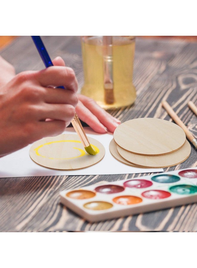 PD Craftozone 12 Pcs 3" Inch Wooden Circles, Unfinished Round Wood Slices Natural Wooden Cutouts for Door Hanger, Painting, Wedding, Home Decoration DIY Wood Craft Supplies (12) - Image 4