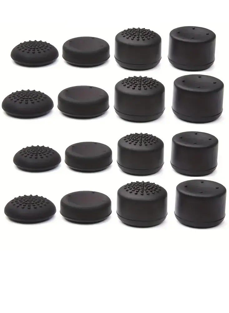 2 Sets of Thumb Grip Covers Compatible with PS3/PS4/PS5/XBOX 360/XBOX ONE Controllers - 2 Sets of 8 Pieces (16 Pieces) - Black  - Image 2