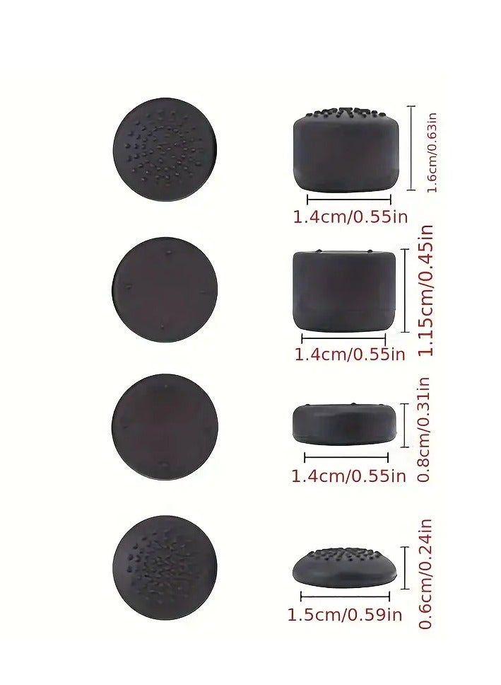 2 Sets of Thumb Grip Covers Compatible with PS3/PS4/PS5/XBOX 360/XBOX ONE Controllers - 2 Sets of 8 Pieces (16 Pieces) - Black  - Image 3