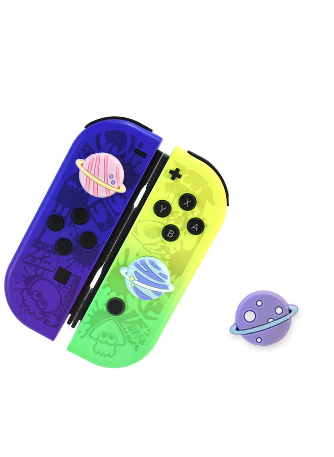 Generic - Suitable For Nintendo SWITCH Rocker Protective Cap Colorful Planet Surround Theme Silicone Rocker Cap Non-slip-Product Color:Four Combinations - Image 1