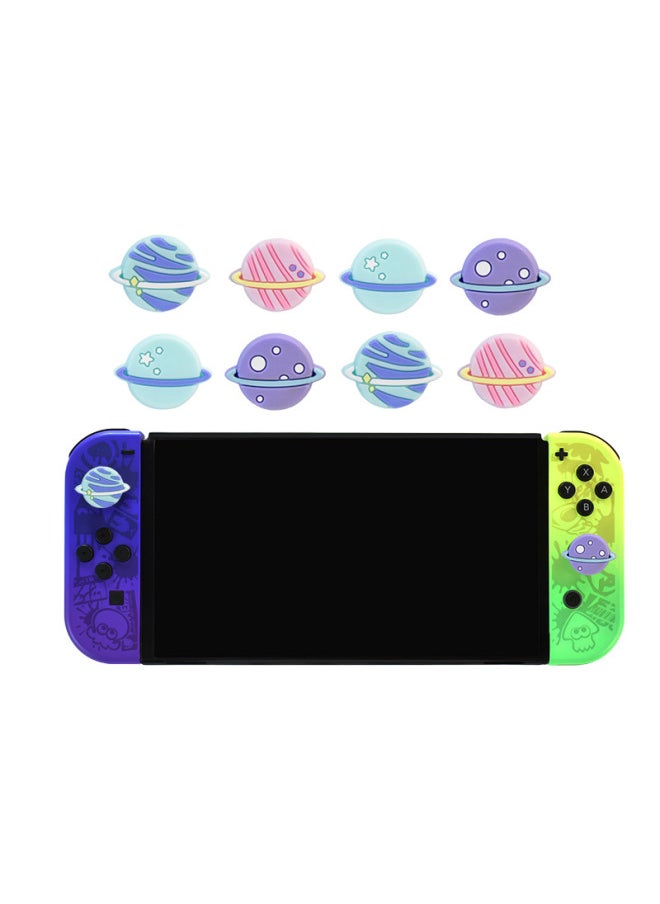 Generic - Suitable For Nintendo SWITCH Rocker Protective Cap Colorful Planet Surround Theme Silicone Rocker Cap Non-slip-Product Color:Four Combinations - Image 1