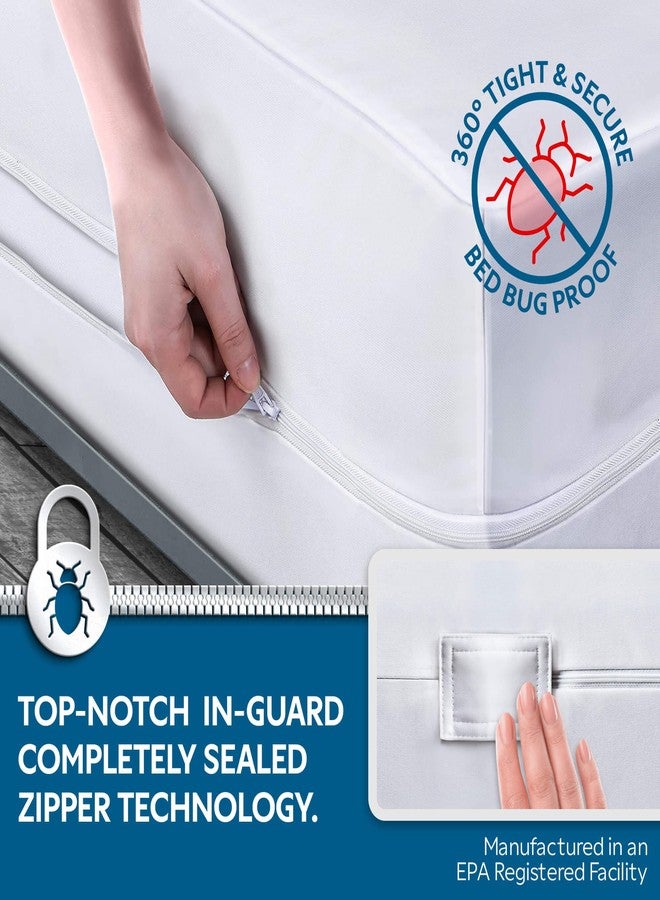 Guardmax Premium Box Spring Cover - Queen Size Waterproof and Bed Bug Proof Zippered Box Spring Encasement - 6 Side Absorbent Boxspring Protects Against Bed Bugs, Dust Mites, Dirt, Spills, and Stains. - Image 4