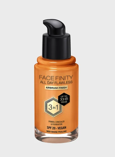 Max Factor Max Factor Facefinity All Day Flawless Foundation - W89 Warm Praline, 30ml
