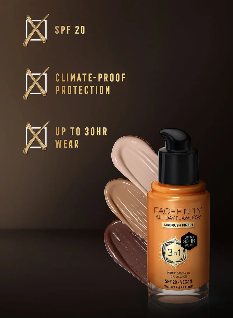 Max Factor Max Factor Facefinity All Day Flawless Foundation - W89 Warm Praline, 30ml