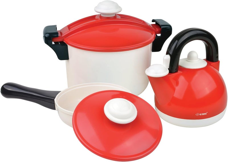 Redbox Kitchenware Playset with Kettle, Saucepan, and Pressure Cooker - Image 1
