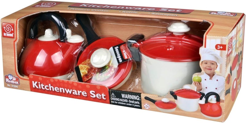Redbox Kitchenware Playset with Kettle, Saucepan, and Pressure Cooker - Image 2