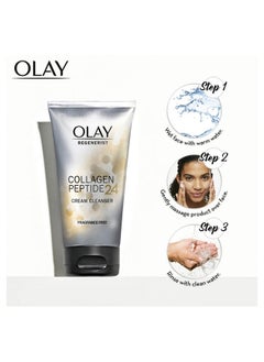 Olay Regenerist Collagen Peptide 24 Facial Cleanser Face Wash Fragrancefree 150 Milliliters  - Image 3