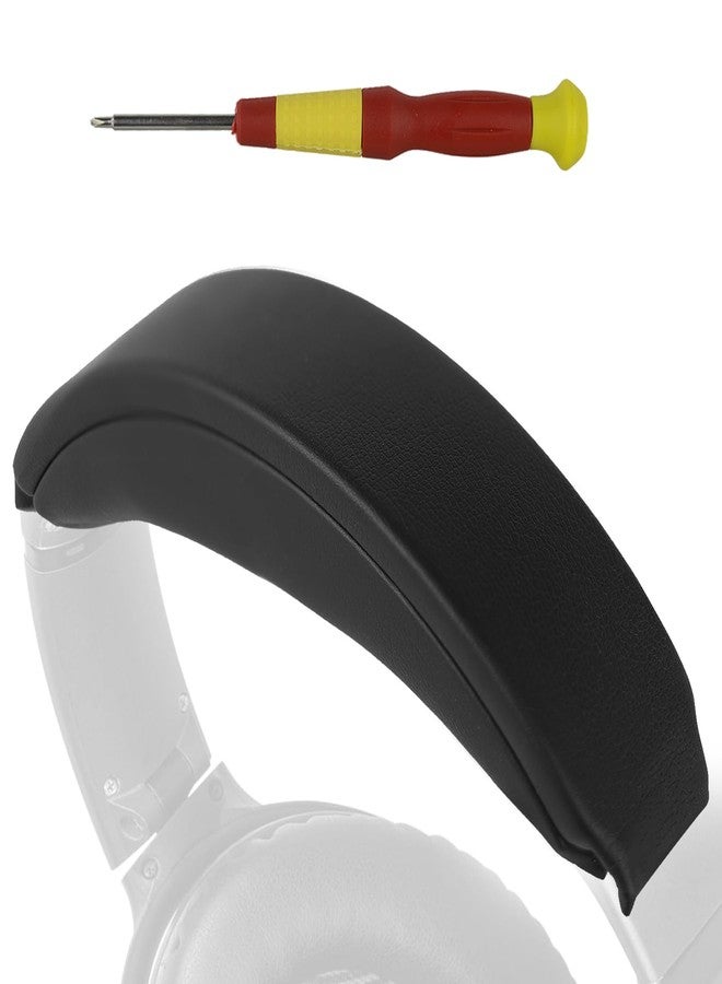 Adhiper Headband Replacement for Bose QuietComfort QC35, QC35 ii, QC45, QC SE Headphones, Headband Cushion Pad Cover Features a Snap-on Design for Easy Installation Without Soldering - Black - Image 1