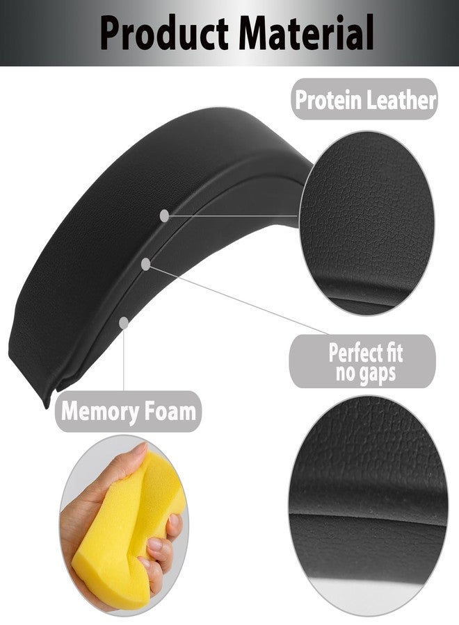 Adhiper Headband Replacement for Bose QuietComfort QC35, QC35 ii, QC45, QC SE Headphones, Headband Cushion Pad Cover Features a Snap-on Design for Easy Installation Without Soldering - Black - Image 3