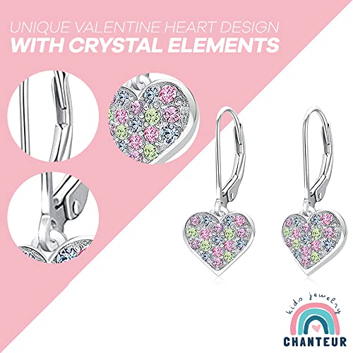 Chanteur Hypoallergenic Earrings For Girls | Leverback Heart Hoop Earrings for Girls | Girl Earrings | Heart Valentine Earrings For Girls | Earrings For Teen Girls | Earrings for Women | Kids Earrings - Image 4