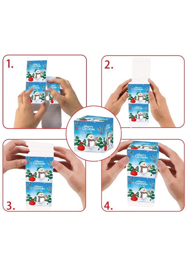 صناديق عيد الميلاد، 6 صناديق عيد الميلاد، صناديق ورقية للحلويات، للحفلات، المدرسة، الفصل - Image 4