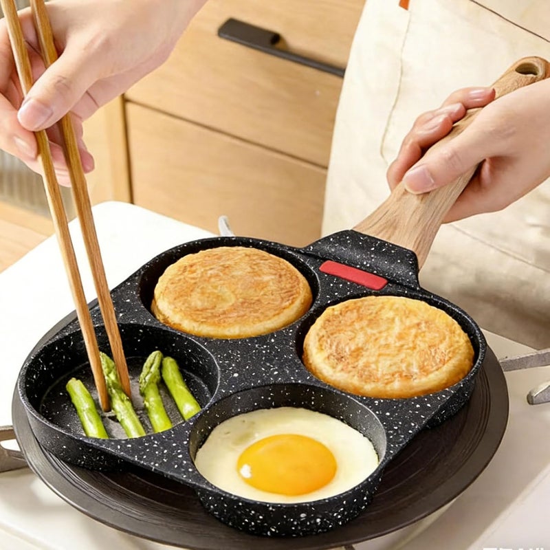 RiToEasysports Nonstick Frying Pan, Stone Coated 4 Cup Omelette Skillet for Gas Stove Cooking, for Home Chefs Families Making Eggs Pancakes Crepes Breakfast - Image 2