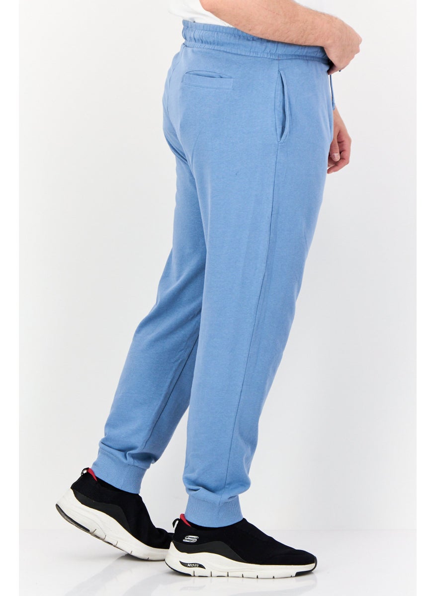 Paul Frank Men Regular Fit Brand Logo Jogger Pants, Light Blue  - Image 3