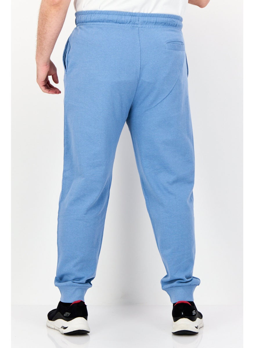 Paul Frank Men Regular Fit Brand Logo Jogger Pants, Light Blue  - Image 2