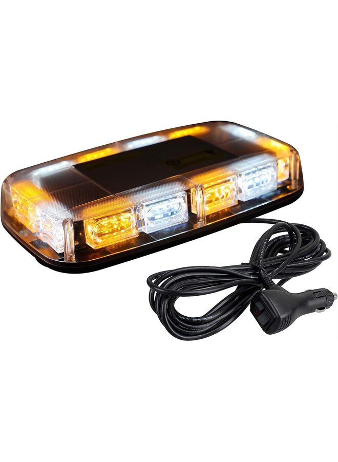 Generic 48LED Roof Top Strobe Lights,High Visibility Emergency Safety Warning LED Mini Strobe Light bar with Magnetic Base for 12-24V Trucks,Construction Vehicles(Yellowwhite) - Image 1