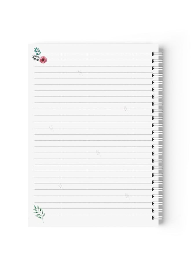 آش دفتر ملاحظات عربي  سلك يمين  مقاس A5 للمدرسة ، الجامعة ، العمل  بعبارة ايجابية باللغة العربية ، 100 ورقة متعدد الألوان - Image 2