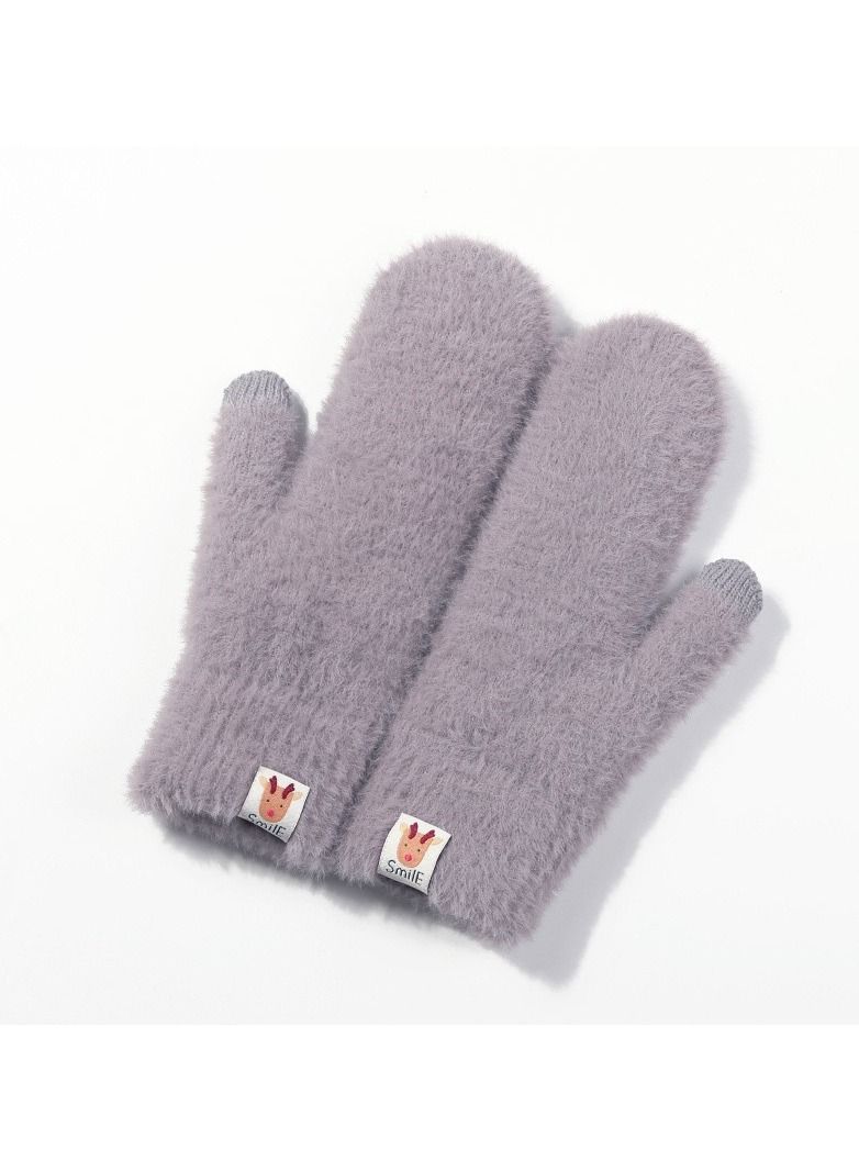 Golovejoy Women's Plush Thermal Knit Touchscreen Thick Gloves 