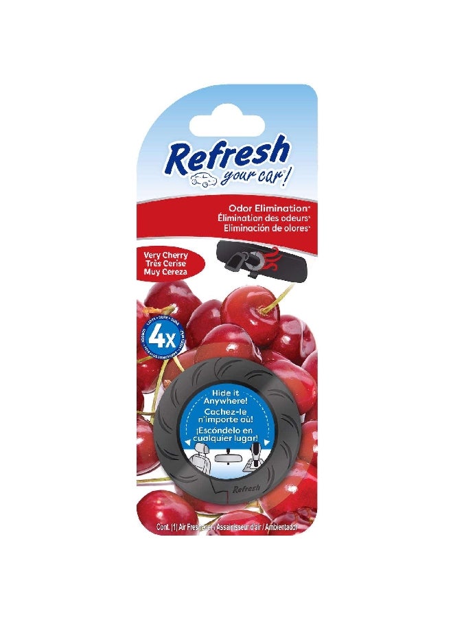 ريفريش يور كار معطر هواء للسيارة بمشبك للفتحات برائحة الكرز القوي أسود 20 × 9 × 11 سم RDR206-1AME - Image 1