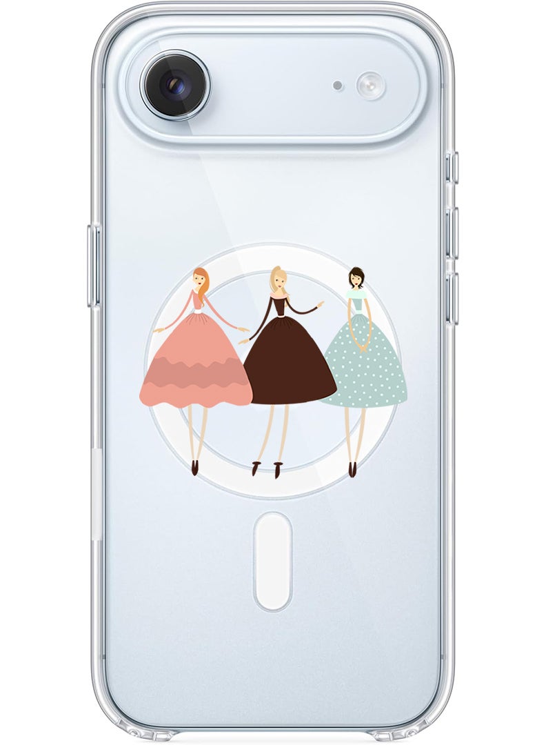 Theodor Magnetic Case for Apple iPhone 17 Air Compatible with MagSafe Wireless Charging, Shockproof Phone Bumper Cover - Pretty Girls Illustration - Image 1