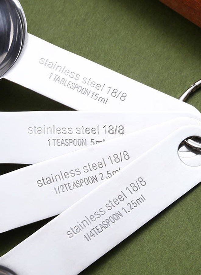 Morlife Stainless Steel Measuring Spoons Swing Tag Set of 4 - Image 3