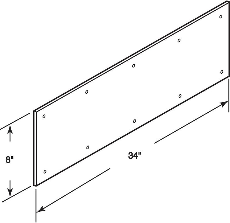 PRIMELINE MP4616J Door Kick plate, 8 In. x 34 In., Satin Aluminum (Single Pack) - Image 2