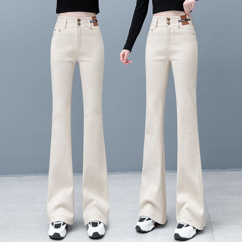 Micro-La Jeans Women'S High Waist Slim-Fit Slimming Flare Pants Horseshoe Pants For Children - Image 3
