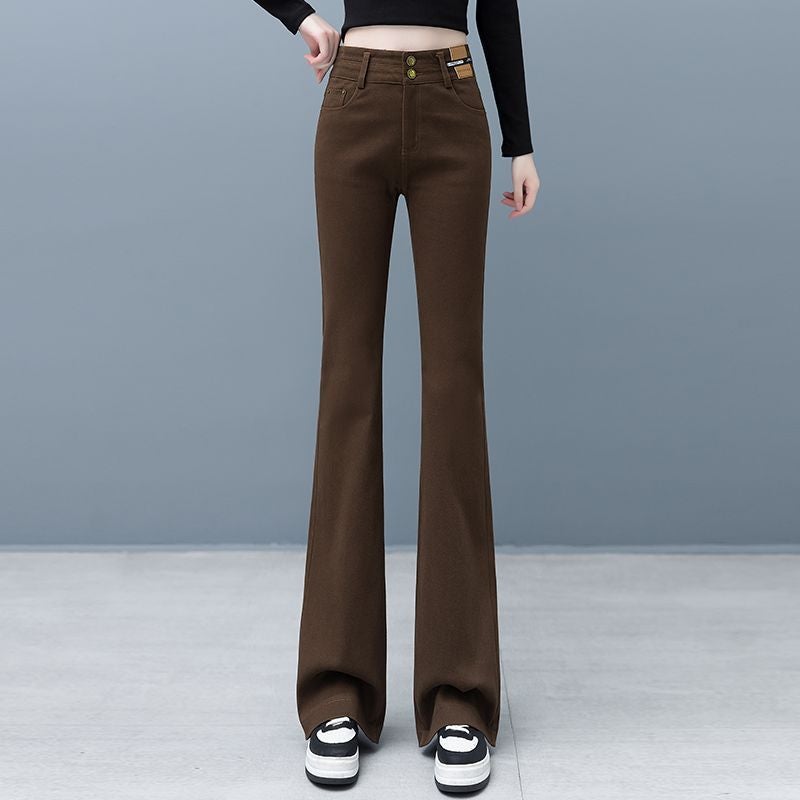Micro-La Jeans Women'S High Waist Slim-Fit Slimming Flare Pants Horseshoe Pants For Children - Image 1