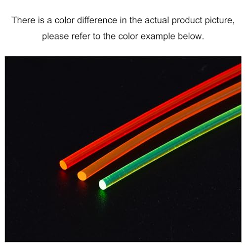 MECCANIXITY Fiber Optic Rods PMMA 1.5mmx20cm for Sight Filament Red, Green, Orange 1 Set Pack of 5 - Image 3