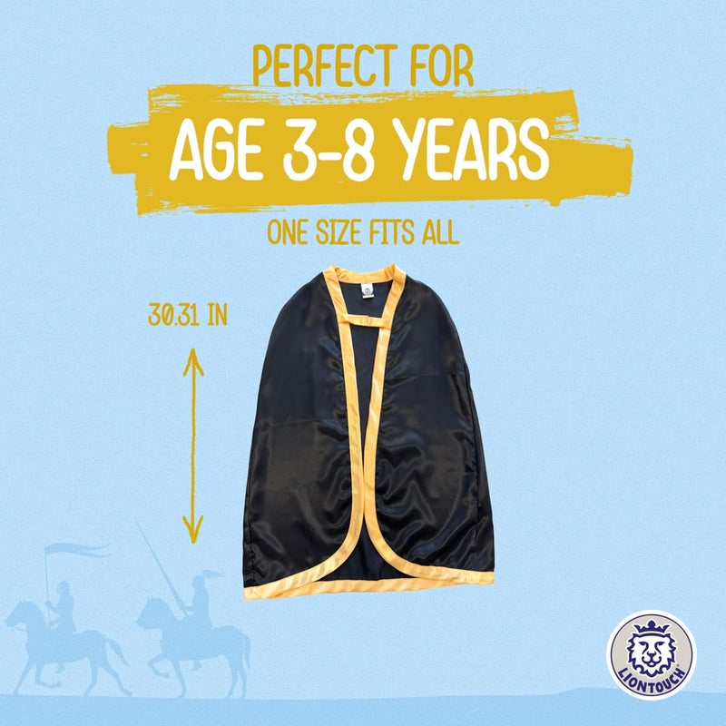 Liontouch - Triple Lion King Cape | 3-8 Years - One Size Fits All | Medieval Pretend Play Toy Cloak for Boys Ready for Adventure | Roleplay, Dress Up, Fancy Dresses & Royal Costumes for Kids - Image 4