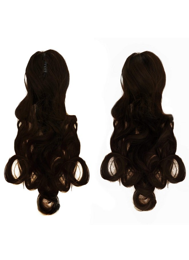 Rapidsflow - Curly Clutcher Ponytail Hair Extensions For Women And Girls (Dark Brown) 150 Pack Of 1Pc - Image 1