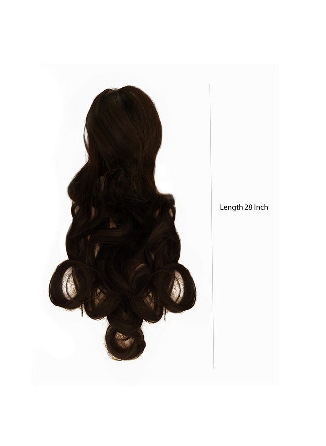 Rapidsflow - Curly Clutcher Ponytail Hair Extensions For Women And Girls (Dark Brown) 150 Pack Of 1Pc - Image 1