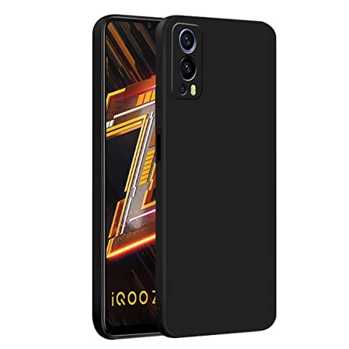 LIRAMARK Silicone Soft Back Cover Case for iQOO Z3 5G (Silicone Black) - Image 1