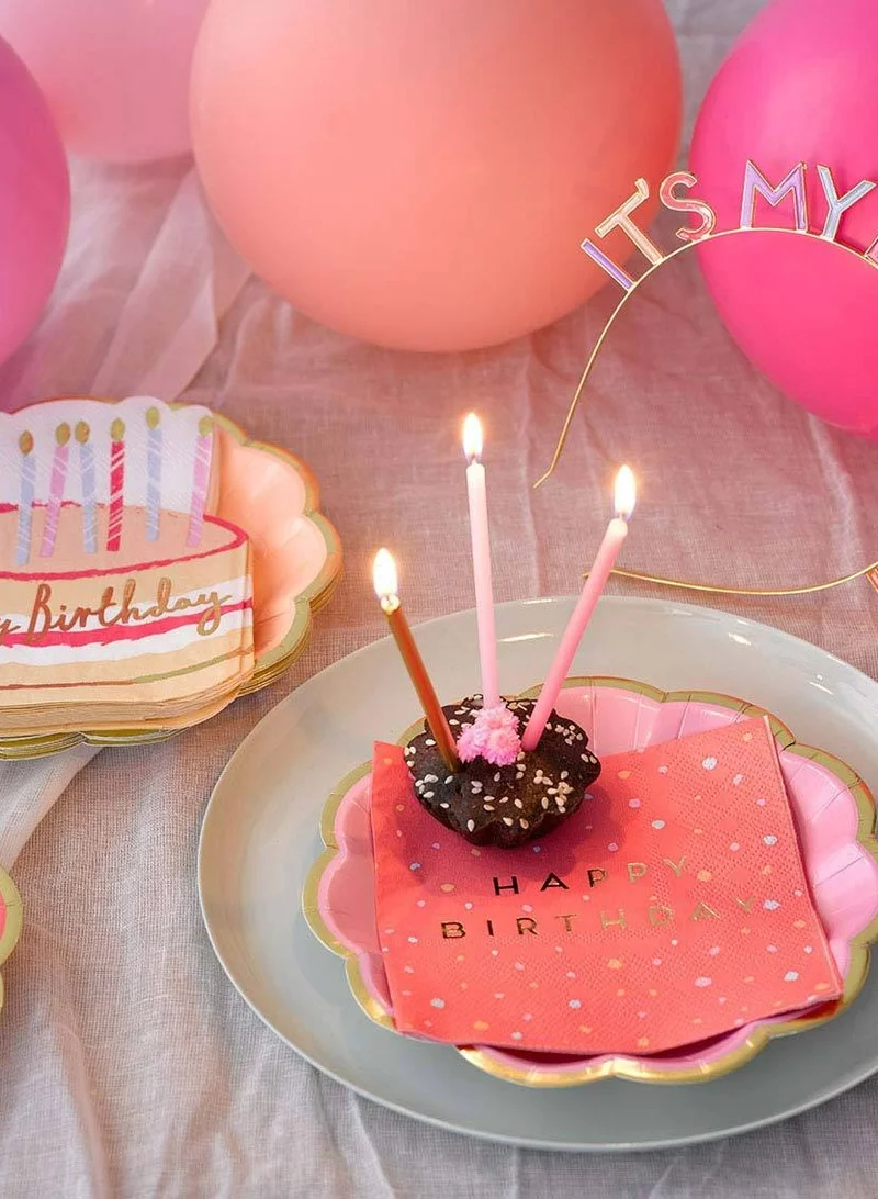 Talking Tables Pink Happy Birthday Paper Party Napkins