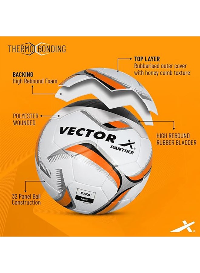 Vector X Panther Thermofusion Football | Size 5 | Moulded | Machine Stitched | Professional | Soccer Ball | Match | Training | Practice - Image 4