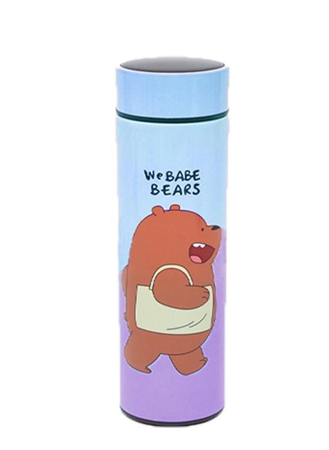STAR BABiES Star Babies Baby Bear Water Bottle with LED Temperature Display,Double Walled Vacuum Insulated Water Bottle stainless Steel Sports AutomotiveTravel Mug,BPA-free Leak Proof Keep Cold and Keep Warm 12H - 500ml - Image 1