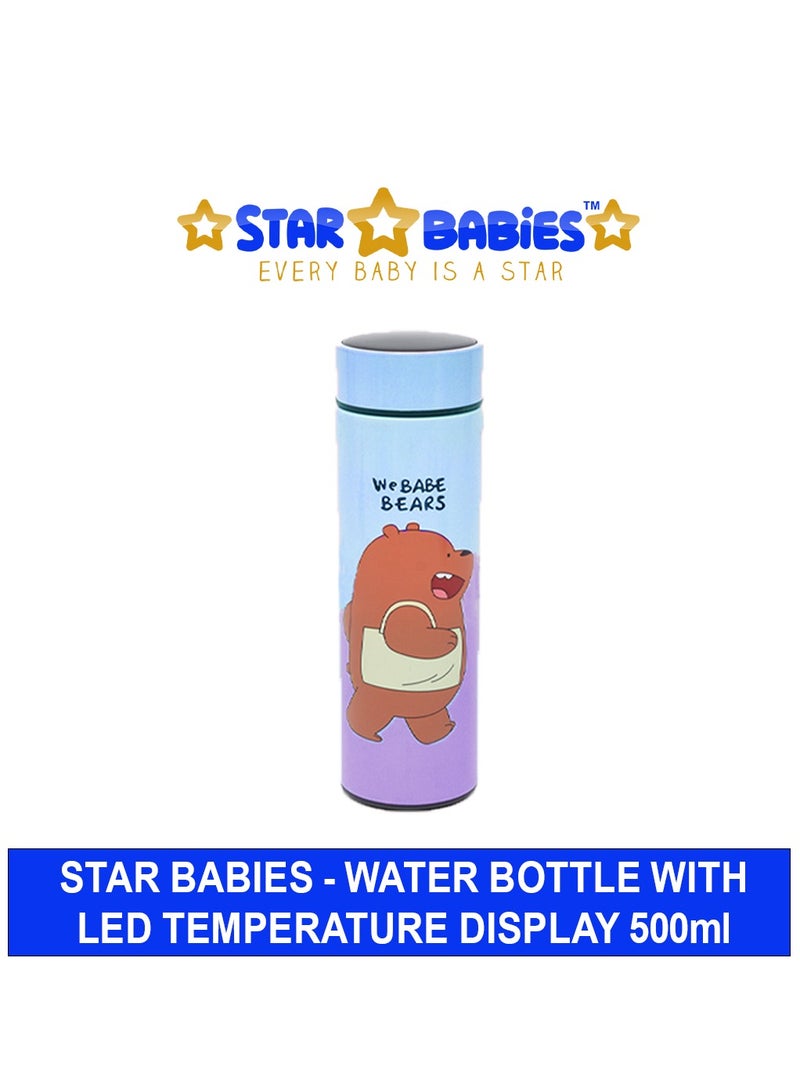 STAR BABiES Star Babies Baby Bear Water Bottle with LED Temperature Display,Double Walled Vacuum Insulated Water Bottle stainless Steel Sports AutomotiveTravel Mug,BPA-free Leak Proof Keep Cold and Keep Warm 12H - 500ml - Image 2