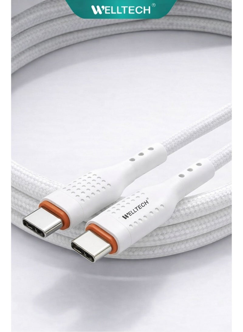 WELLTECH Type C to Type C Fast Charging Cable 60W PD High Speed Data Transfer Durable Strong Cable for Android Samsung Laptop Tablet USB C Charging Cable - Image 5